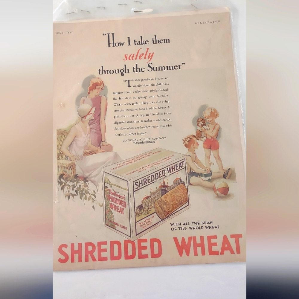 1931 Vintage Shredded Wheat Advertisement